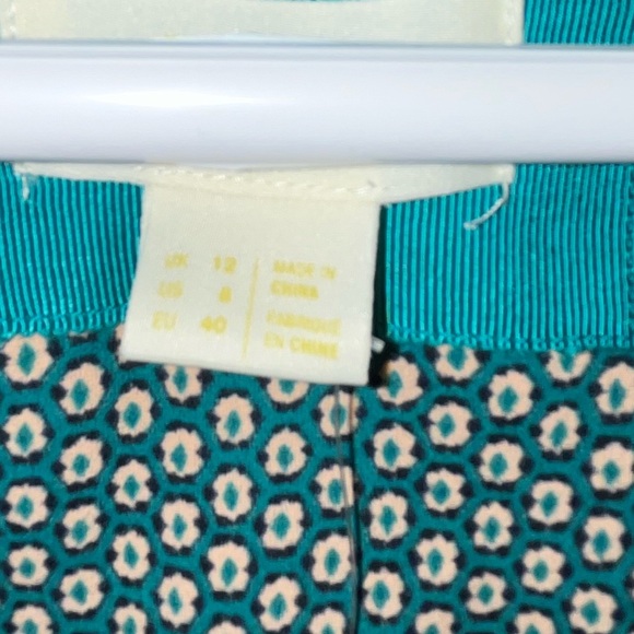 NWT Anthropologie by Maeve Belted Dress Dark Turquoise - Picture 6 of 6